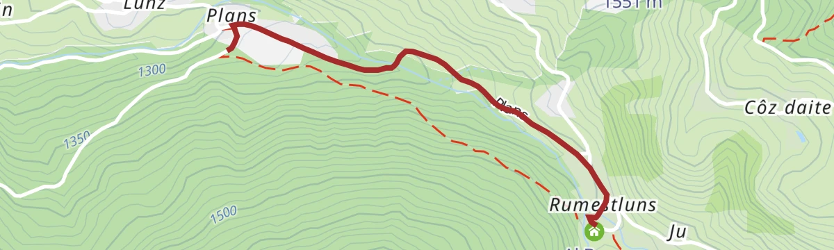 Route map: Trail Forest Bathing - Tru dl bosch Al Bagn